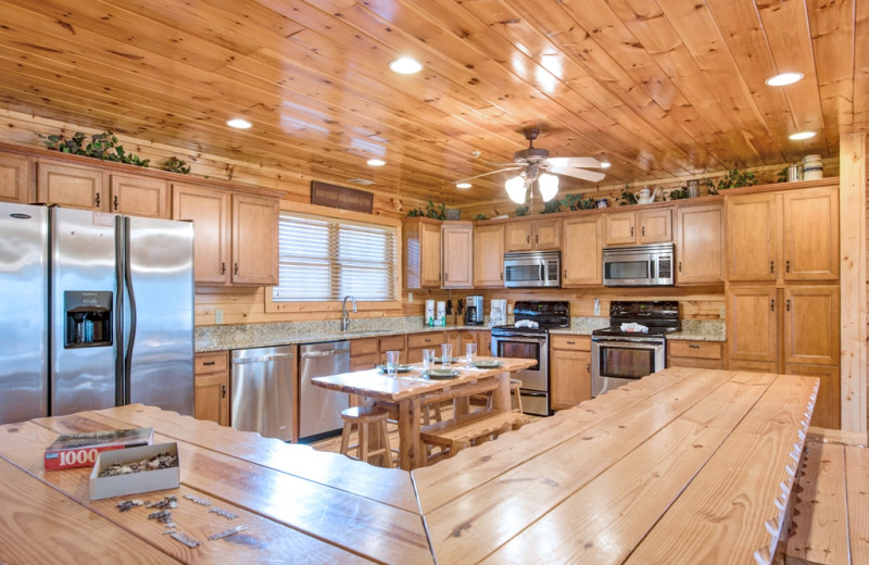 Rental kitchen at Vacation Rental Pros - Gatlinburg.