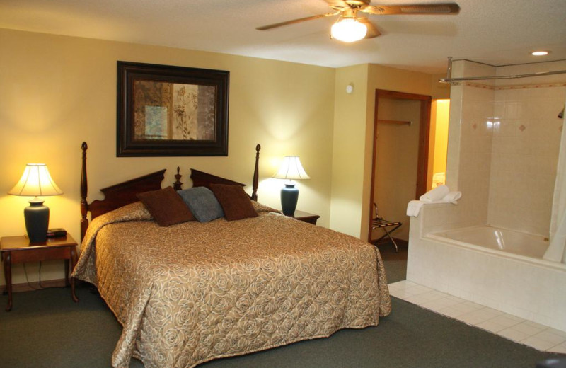 Guest room at Forrest Hills Resort.