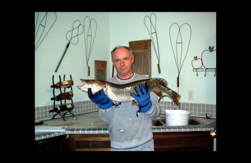 Fishing at Lakeside B&B.