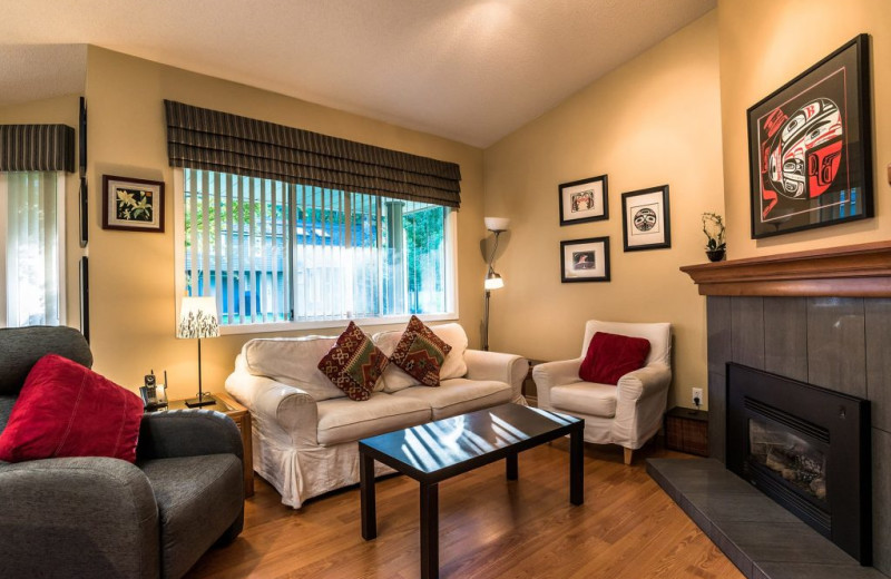 Guest living room at Ocean Trails Resort.