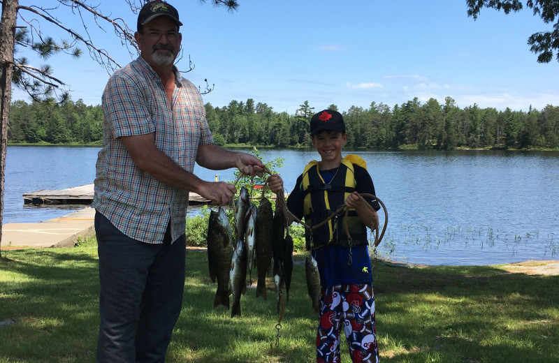 Fishing at Silv'ry Moon Lodge.