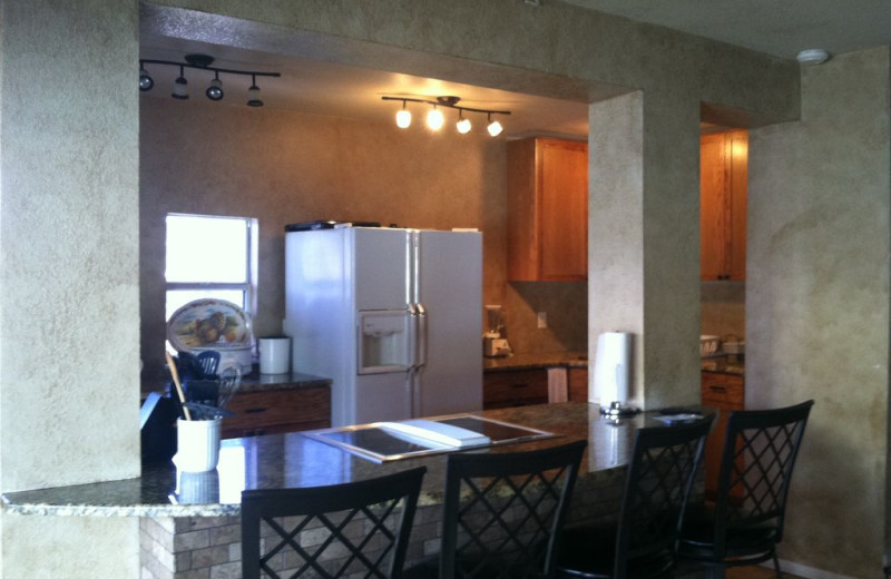 Kitchen at Treehouse Hideaway on Lake LBJ.