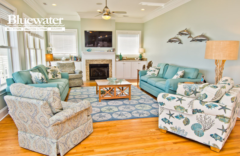 Rental living room at Bluewater Real Estate.