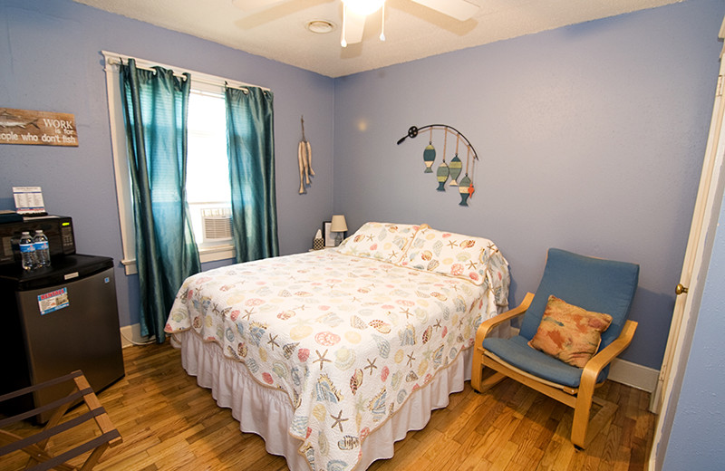 Guest room at Carolina Beach Inn.