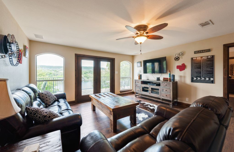 Rental living room at Burnet County Tourism.