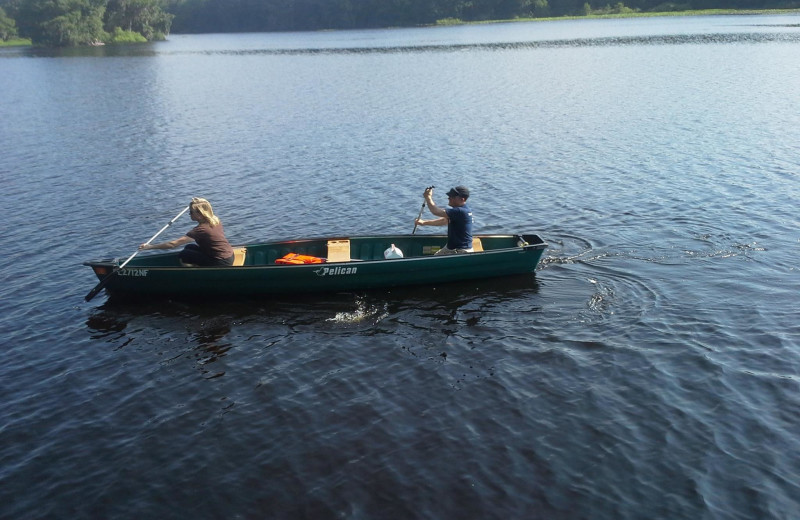 Canoeing at Our Father's Haven Bed and Breakfast.