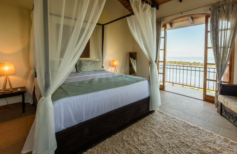 Guest bedroom at El Castillo Boutique Luxury Hotel.