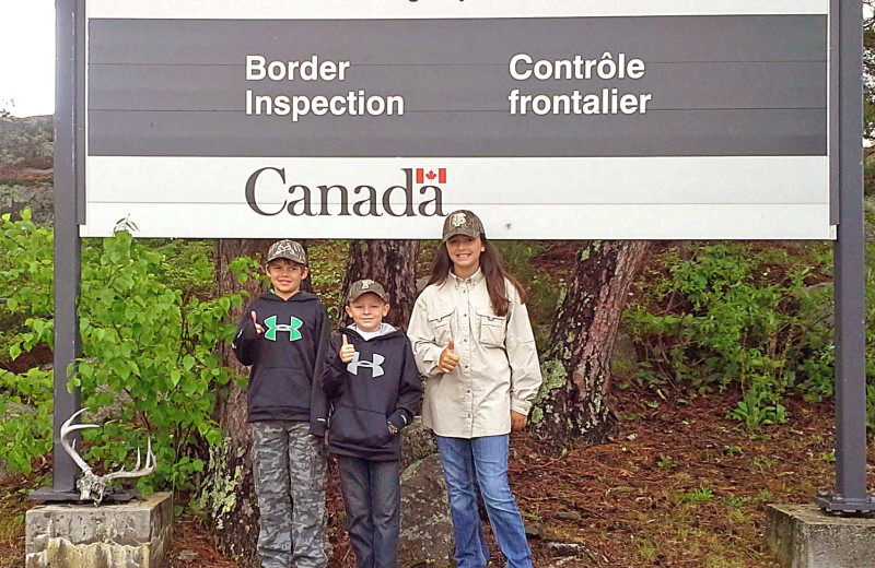 Canada border at Zup's Fishing Resort and Canoe Outfitters.