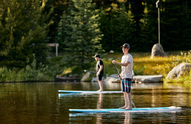 Paddle board at CMH Bugaboos Lodge.