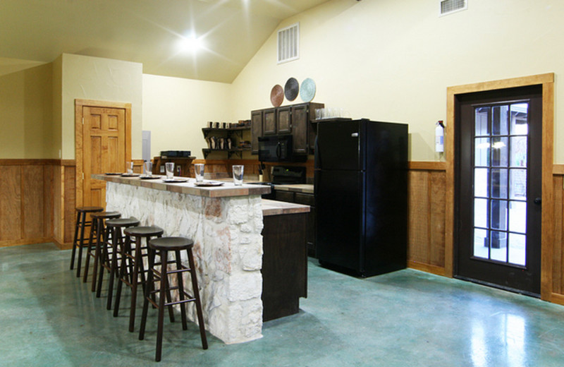 Lodge kitchen at Neal's Lodges.