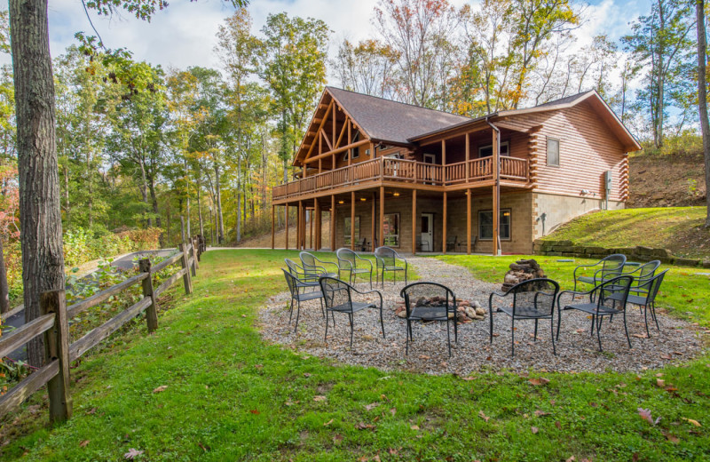 Cabin exterior at Cut Above Cabins.