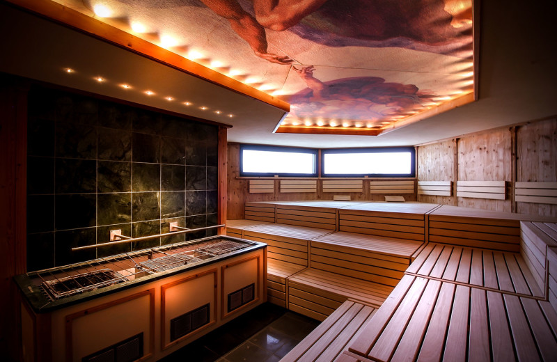 Sauna at Sparkling Hill Resort.