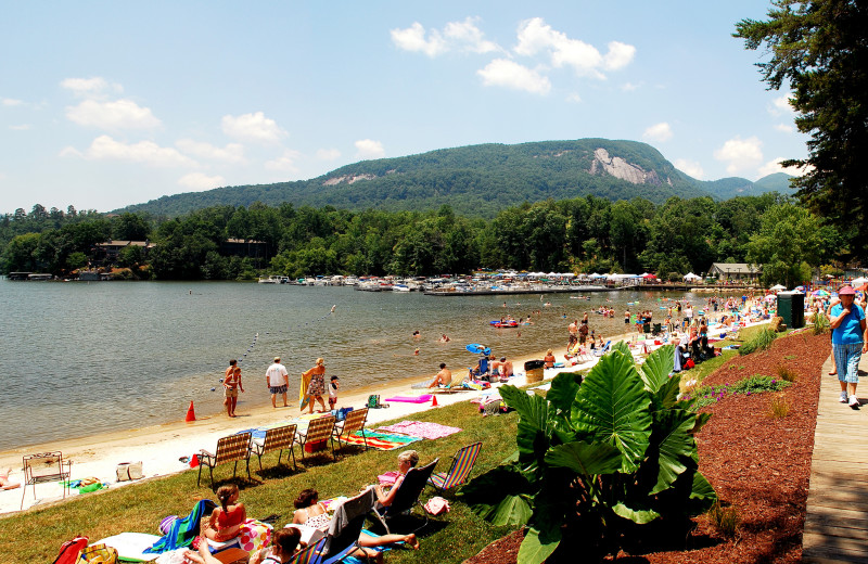 Beach at Rumbling Bald Resort.