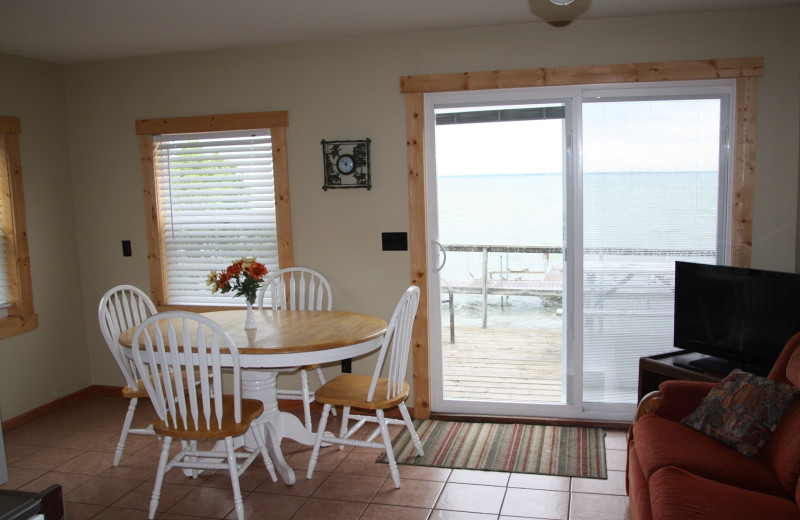 Cabin dining at The Lodge on Otter Tail Lake.