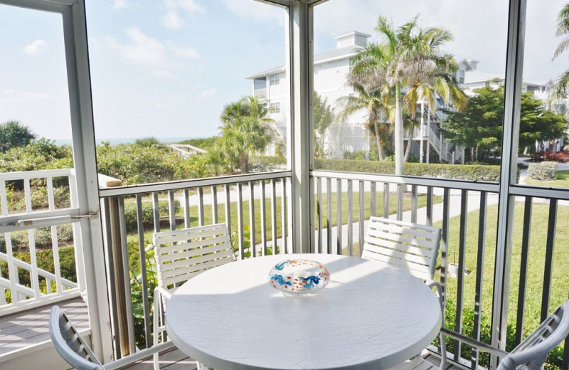 Rental balcony at Palm Island Resort.