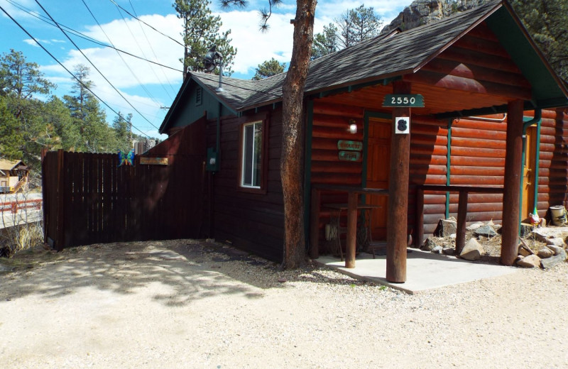 Cabin exterior at Rustic River Cabins.