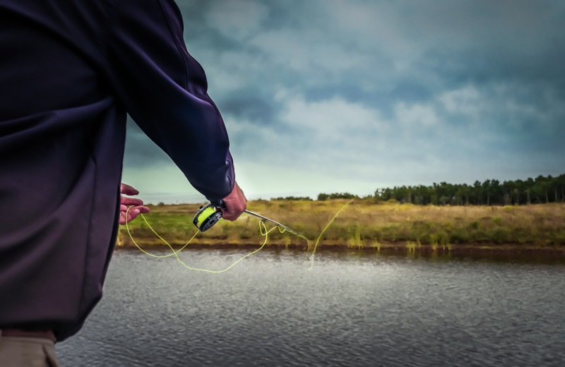 Fishing at Fox Harb'r Resort.