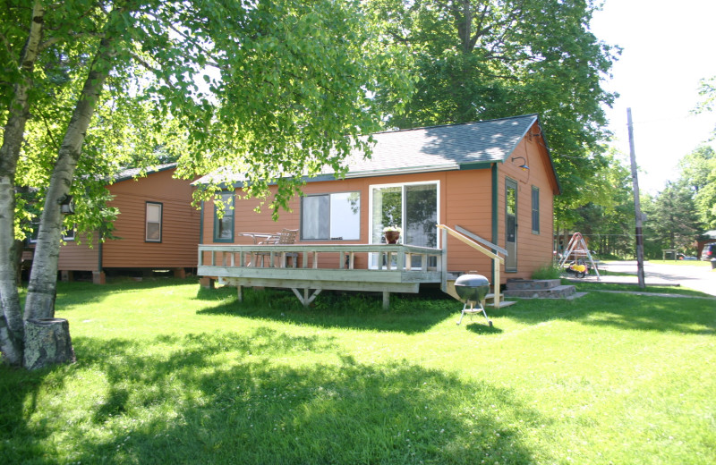 Cabin exterior at Timber Trails Resort.