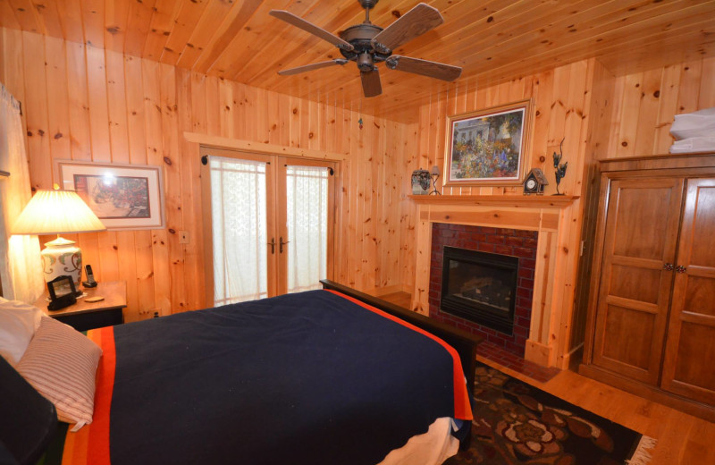 Rental bedroom at Visit Up North Vacation Rentals.