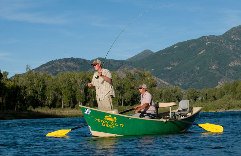 Fishing at Teton Valley Lodge.