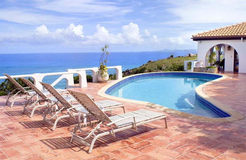 Villa pool at Island Properties Luxury Rentals.