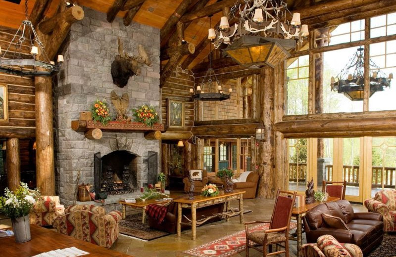 Lodge interior at Lake Placid Vacation Homes.