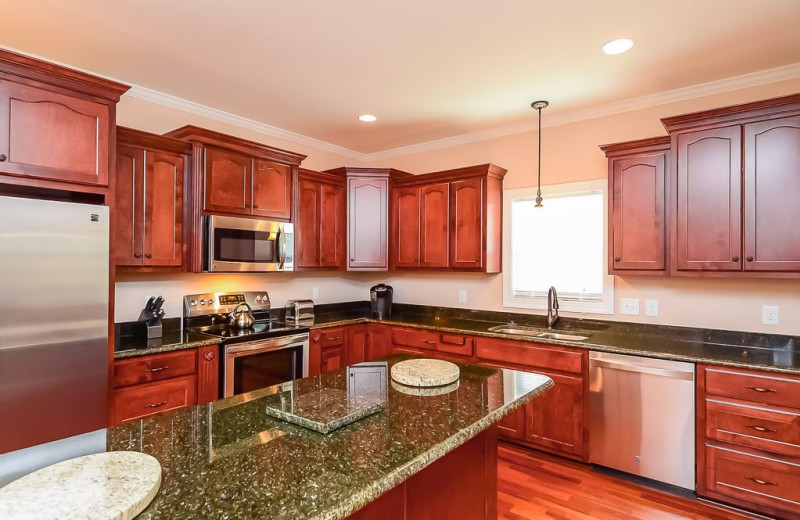 Rental kitchen at Sandhills Rentals.