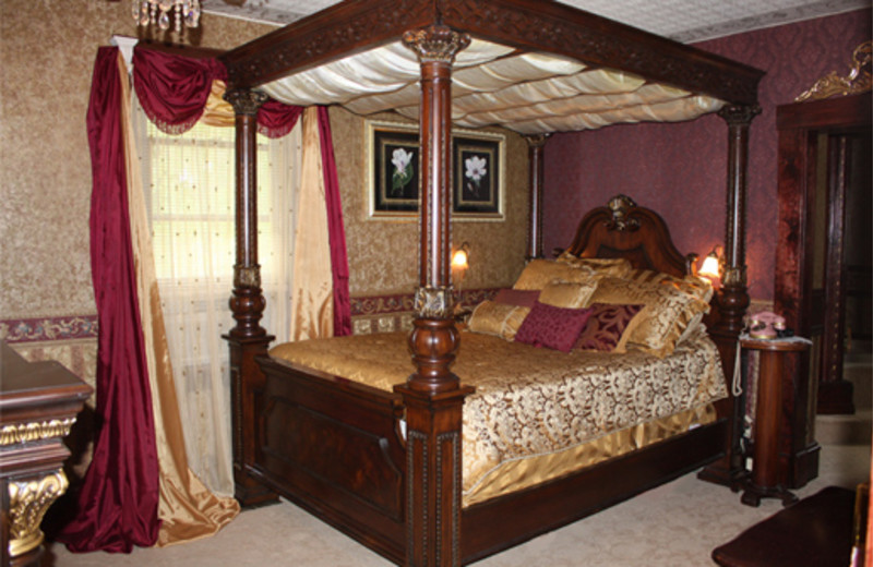 Wine and Gold Room at The 1887 Hansen House Bed & Breakfast.