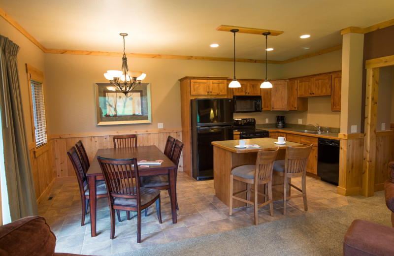 Guest kitchen at Ruttger's Bay Lake Lodge.