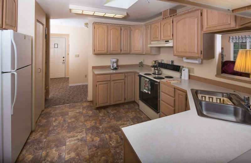 Guest kitchen at Alpen Rose Inn.