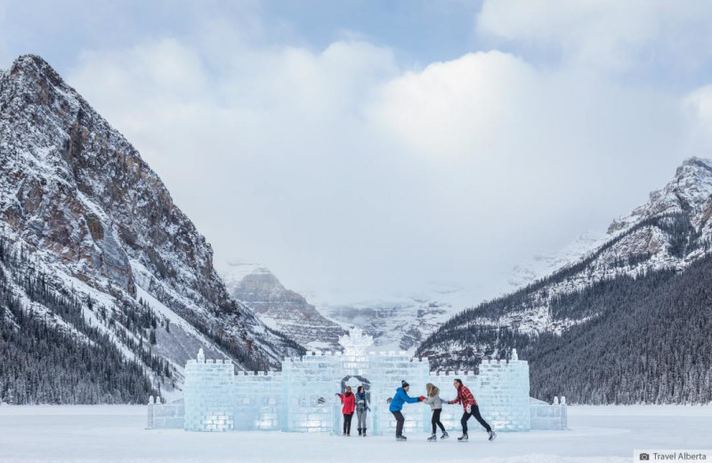 Ice castle near Inns of Banff.