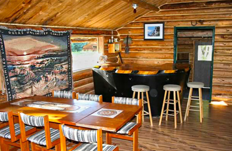 Dining at Laidman Lake Ecolodge.