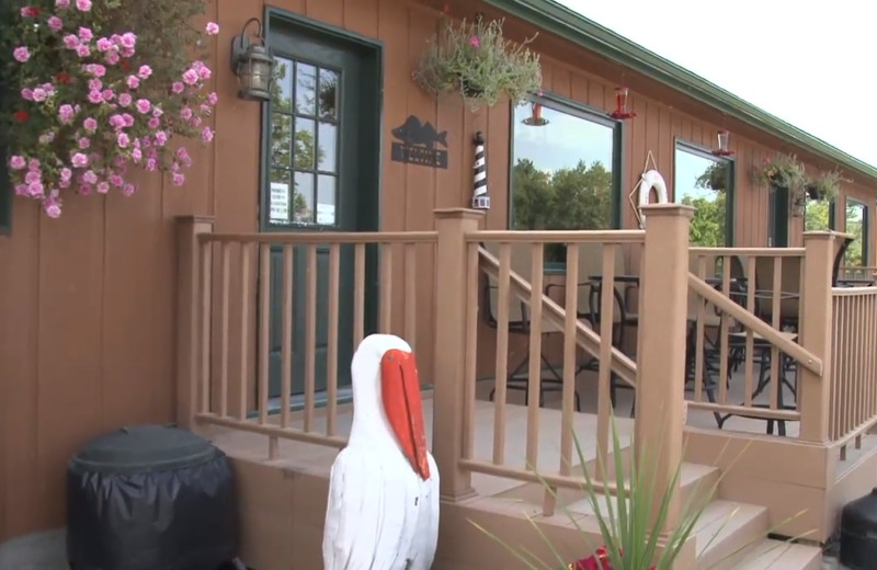 Restaurant exterior at Zippel Bay Resort.