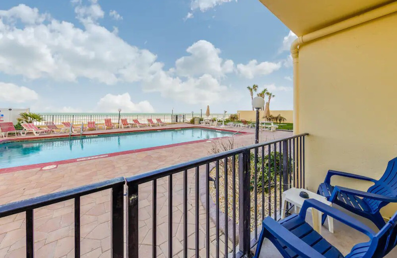 Guest balcony at Beachside Motel.