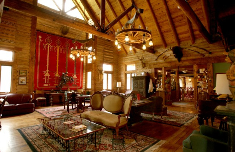 Lodge interior at The Lodge at Red River Ranch.
