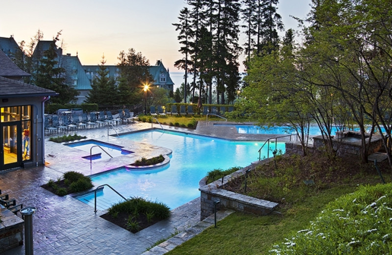 Outdoor pool at Fairmont Le Manoir Richelieu.