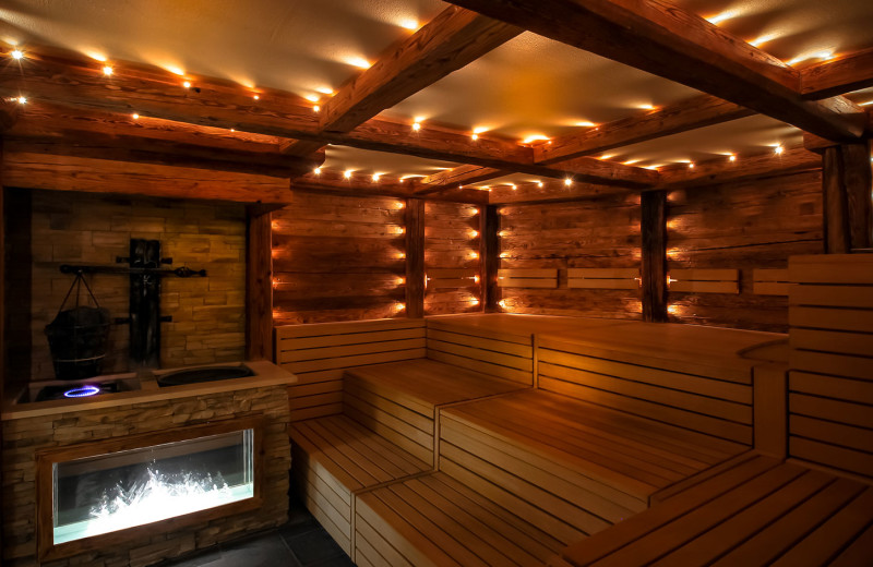 Sauna at Sparkling Hill Resort.