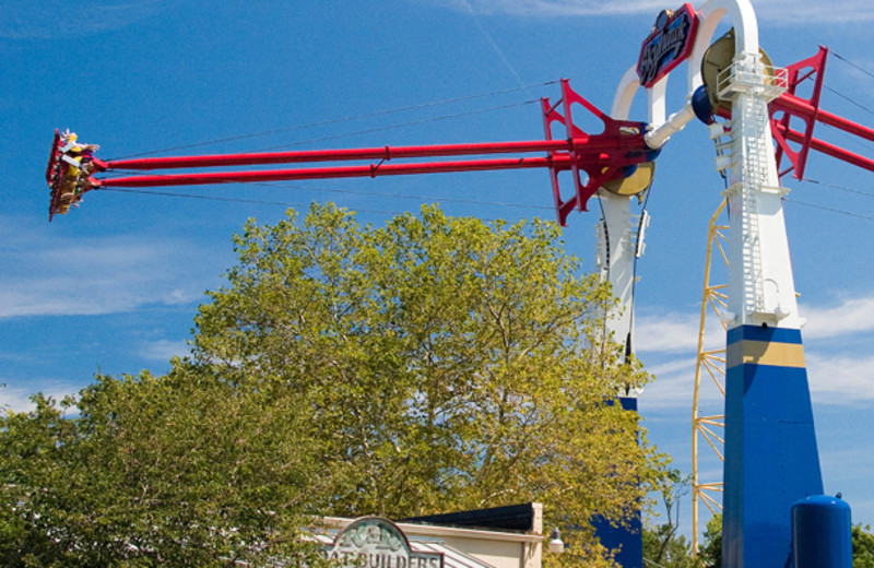 Thrill rides at Cedar Point Resort.