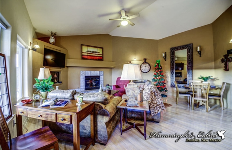 Living room area at Hummingbird Cabins - Casa Encantada Vacation Rental