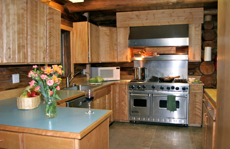 Kitchen of the Main Lodge, Alaska Heavenly Lodge.