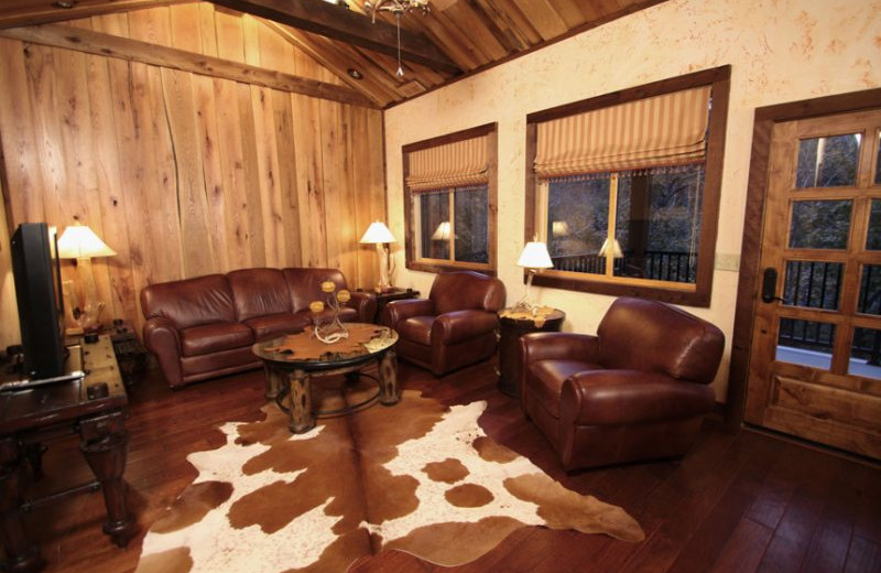 Suite living room at Stonewater Cove Resort.