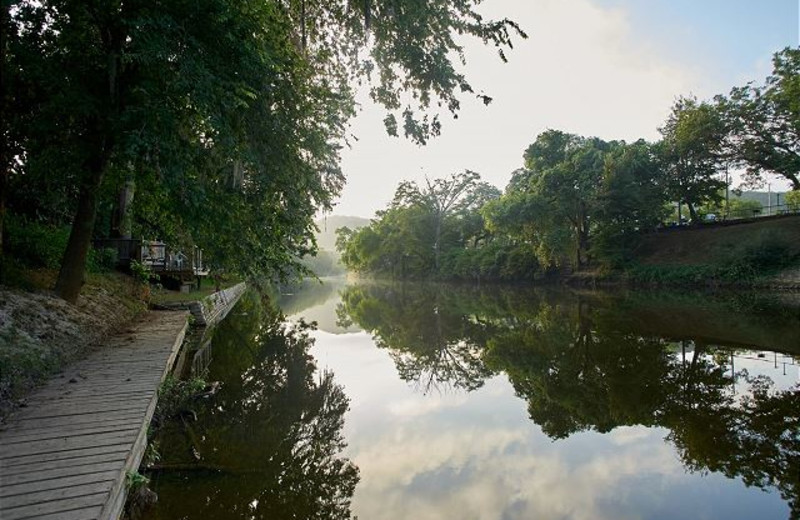 Rental dock at 	New Braunfels Escapes.