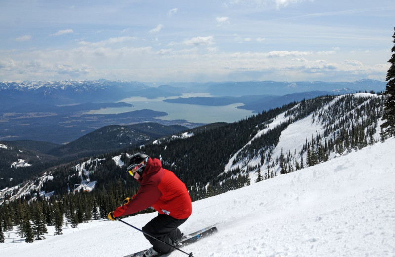 Skiing at Schweitzer Resort near The Lodge at Sandpoint.