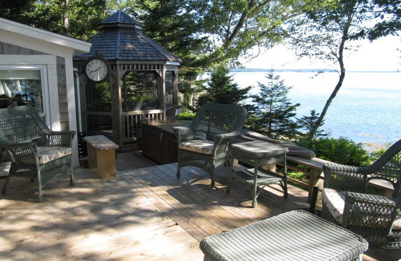 Rental deck at Vacation Cottages.