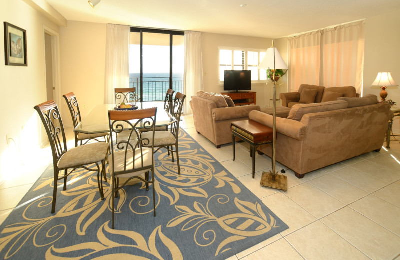 Guest living room at Nautilus Condominiums.