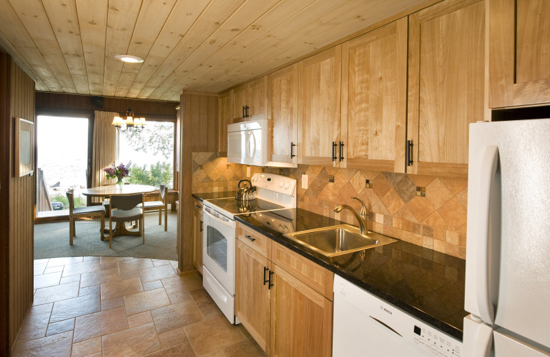 Guest kitchen at Lutsen Resort on Lake Superior.