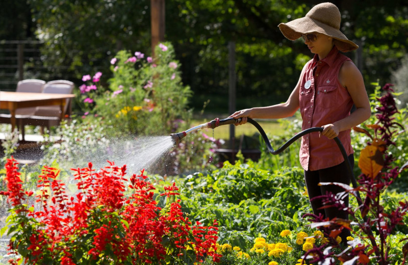 Gardening at The Lodge at Woodloch.