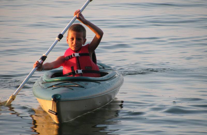 Kayaking at Vacationland Resort.