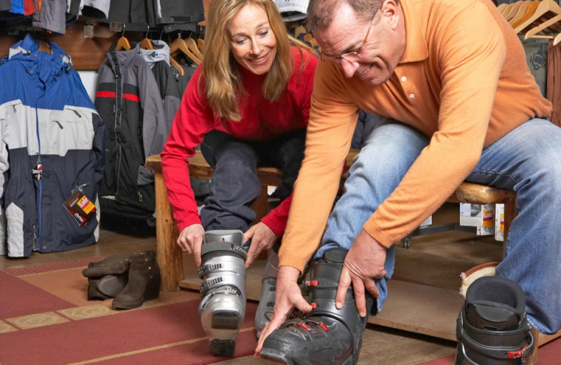 Ski fitting at Aspen View Lodge.