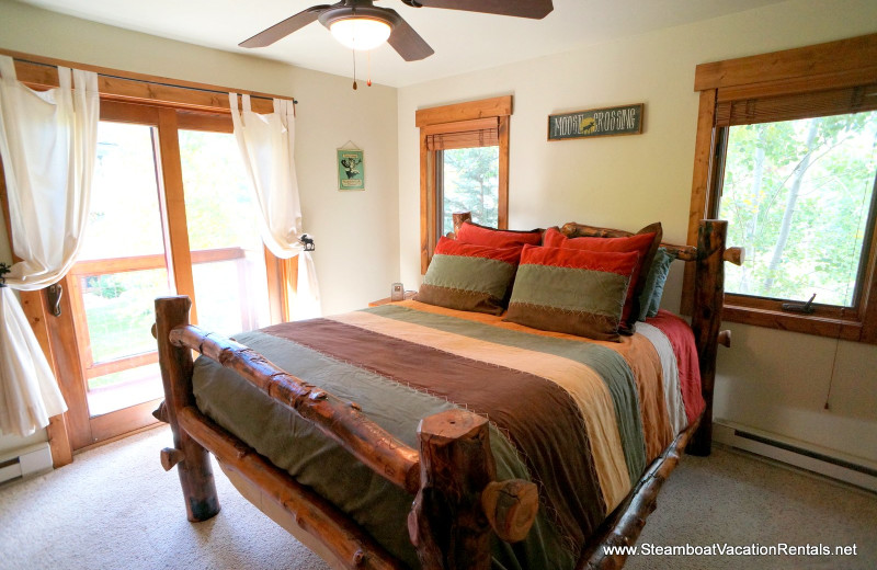 Rental bedroom at Steamboat Vacation Rentals.